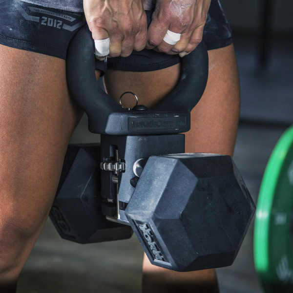 The KettleClamp Turns Any Dumbbell to a Kettlebell Rogue Fitness