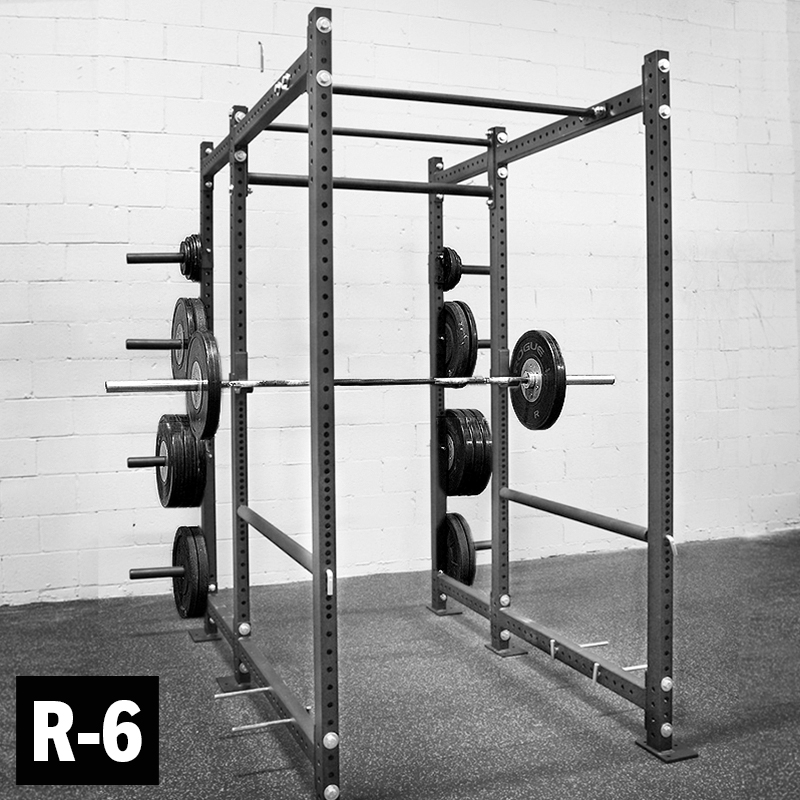 Rogue R6 Power Rack Weight Training Extra Plate Storage