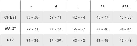 Sizing Chart