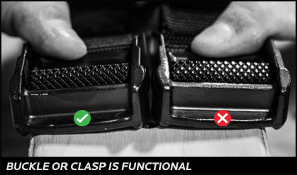 Buckle or clasp is functional