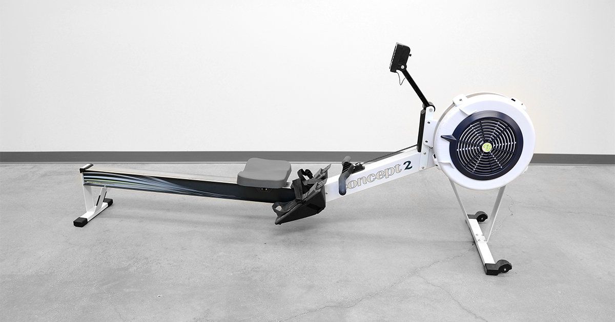 Gray Concept 2 Rowing Machine Model D Rower / Ergometer PM5 10 Pack Rogue Fitness