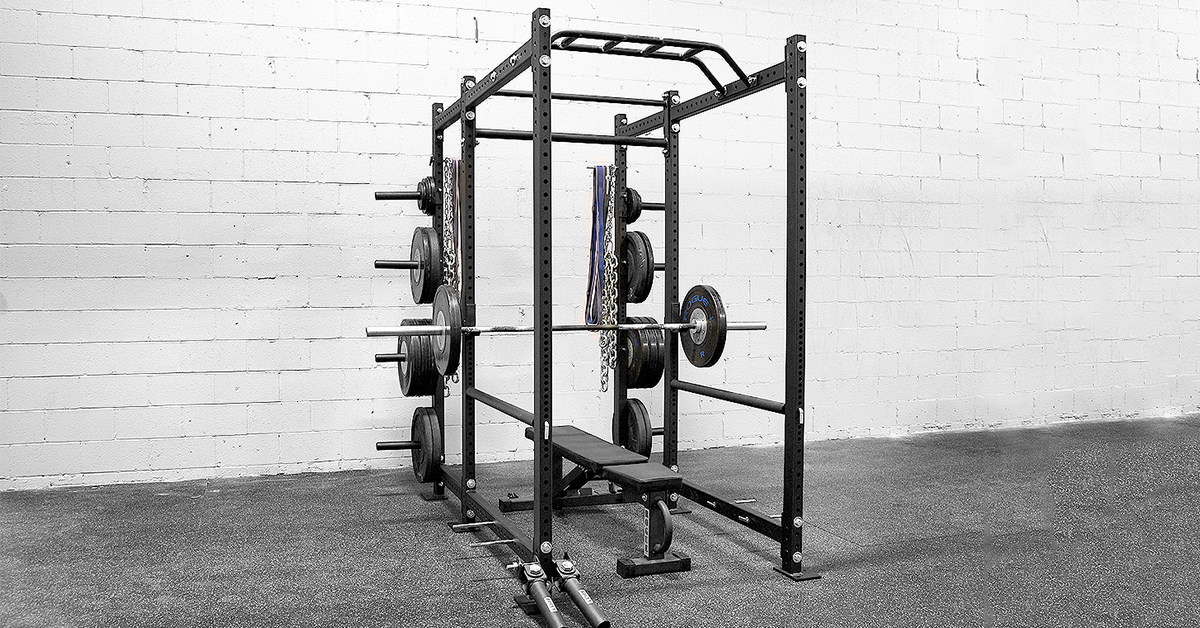 Rogue R6 Power Rack Weight Training Extra Plate Storage Rogue