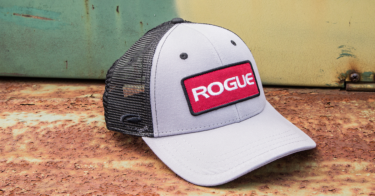 Rogue Patch Trucker Hat - Logo Cap - Gray | Rogue Fitness