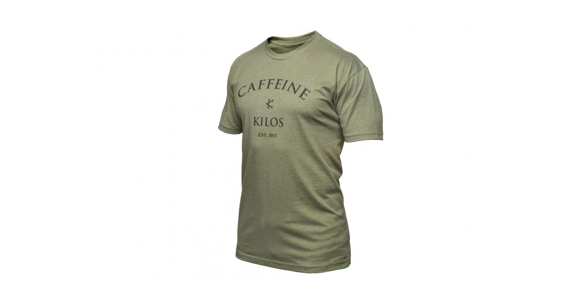 Caffeine & Kilos Standard Issue Shirt Olive Green Rogue Fitness