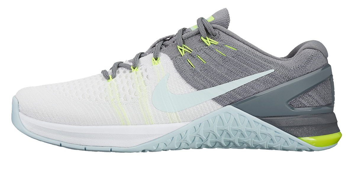 Nike Metcon 3 Flyknit - White / Glacier Blue / Cool Grey / Volt ... Nike Metcon 3 Flyknit - White / Glacier Blue / Cool Grey / Volt | Rogue Fitness