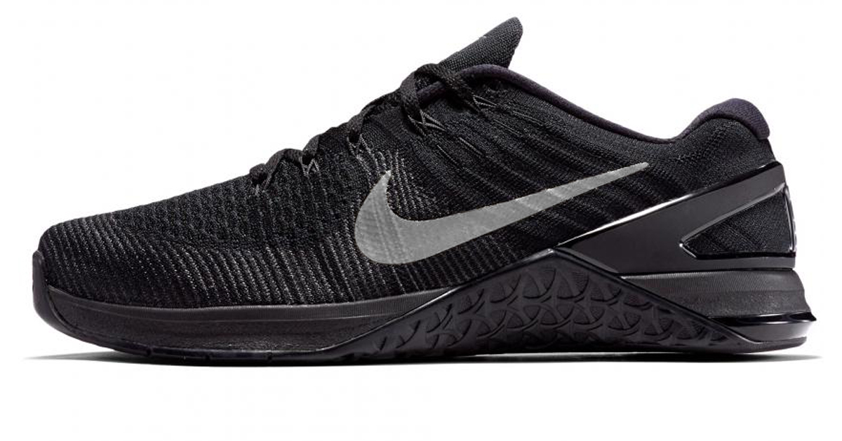 Nike Metcon 3 Flyknit - Men's - Black Metallic Silver | Rogue Fitness