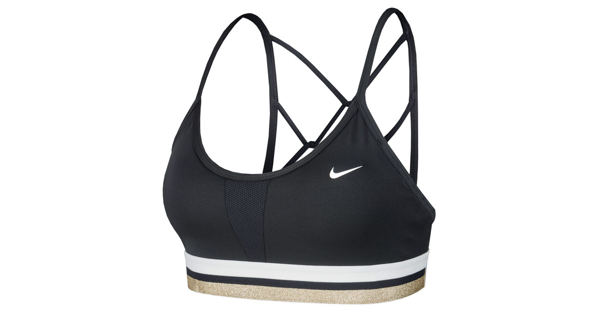 Nike Indy Sports Bra Black / White / Metallic Gold Rogue Fitness