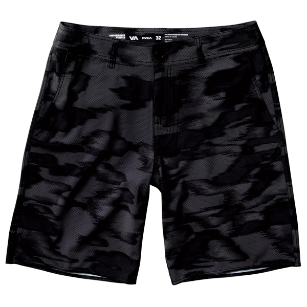 RVCA Camo Haze Hybrid Shorts - Black | Rogue Fitness