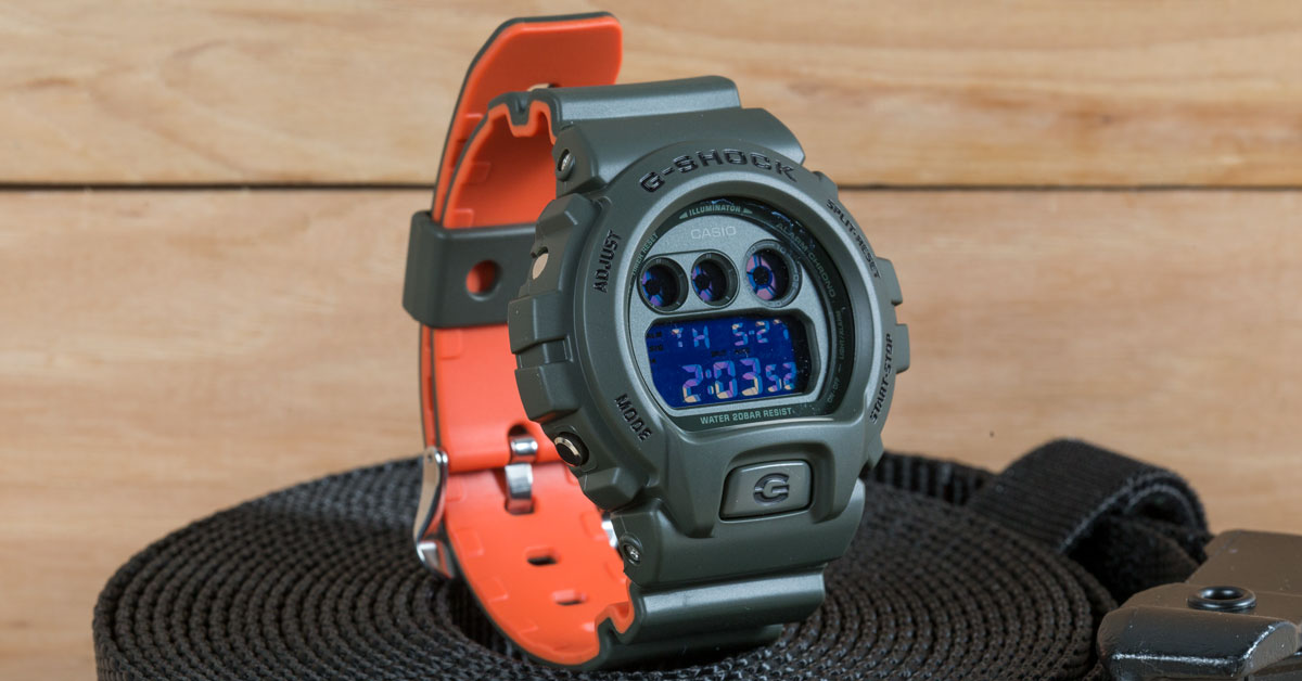 g shock green orange