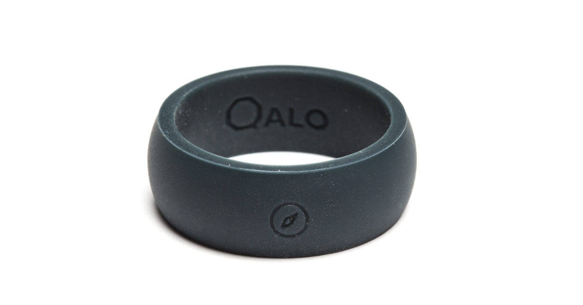 Qalo Men's Rings Silicone Wedding Rings Rogue Fitness