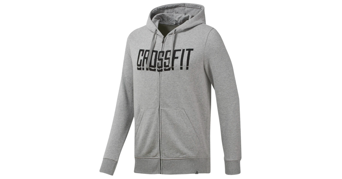 Reebok CrossFit Zip Up Hoodie Men's Gray Rogue Fitness