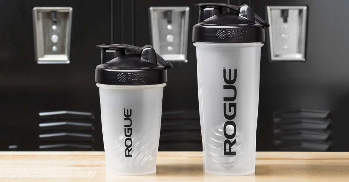rogue blender bottle - clear / black rogue fitness