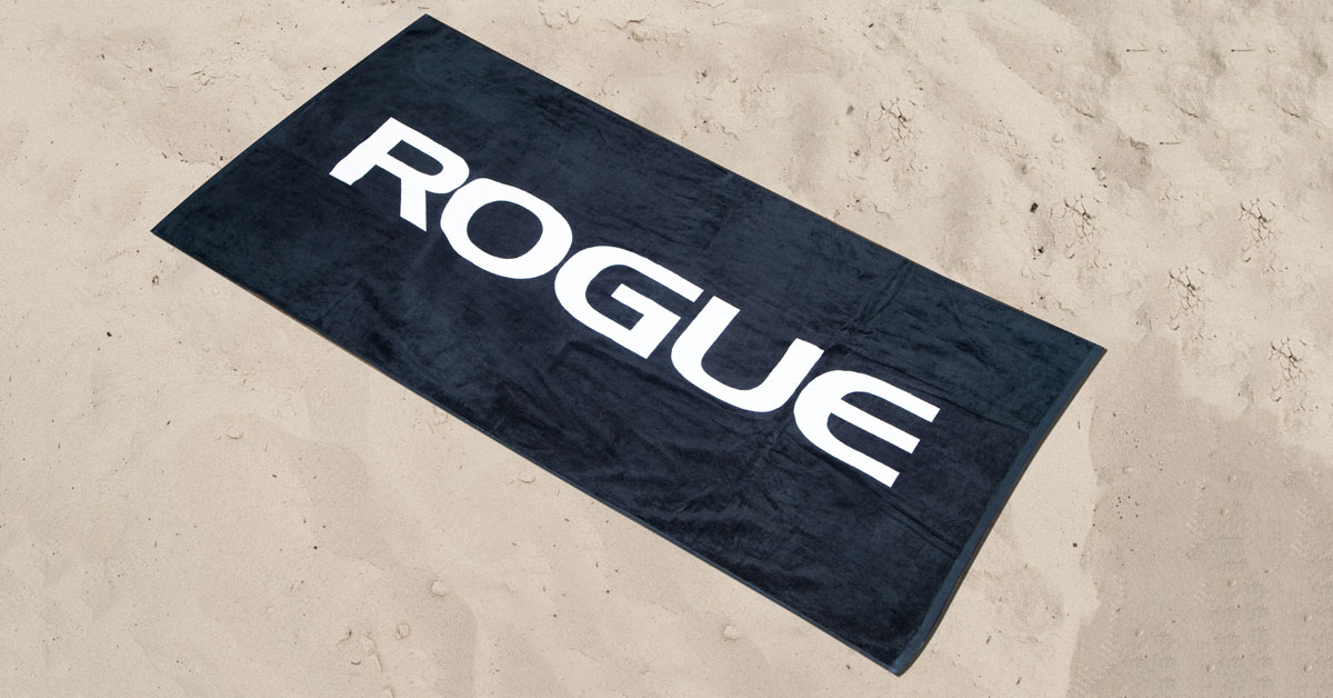 Rogue Beach Towel Black Rogue Fitness