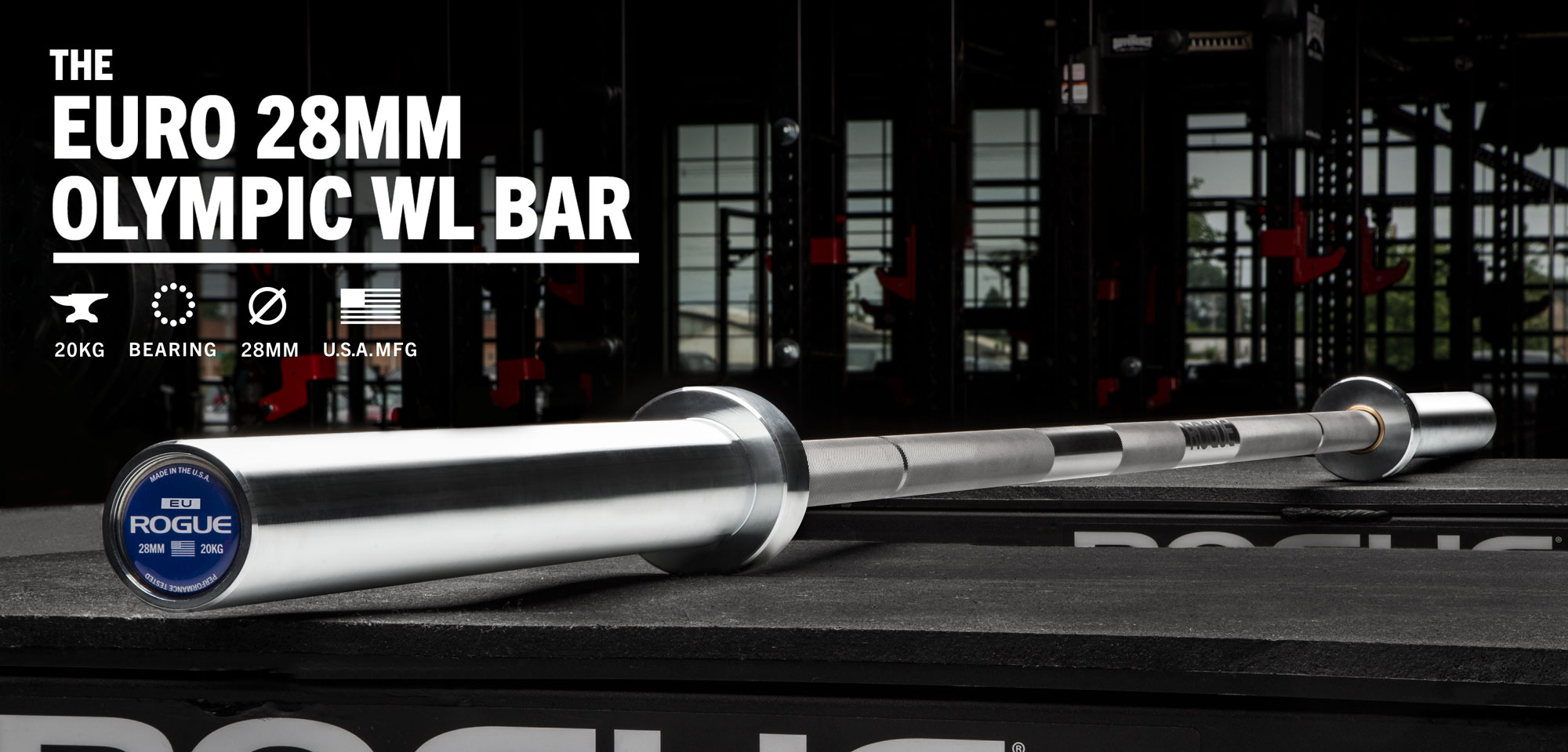 rogue euro 28mm olympic wl bar rogue fitness