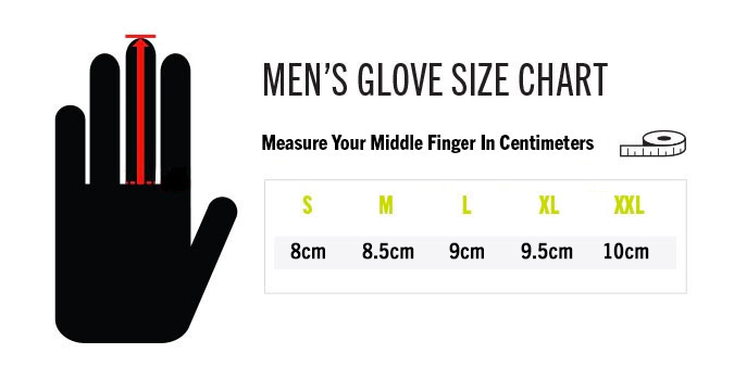 Youth Receiver Gloves Size Chart