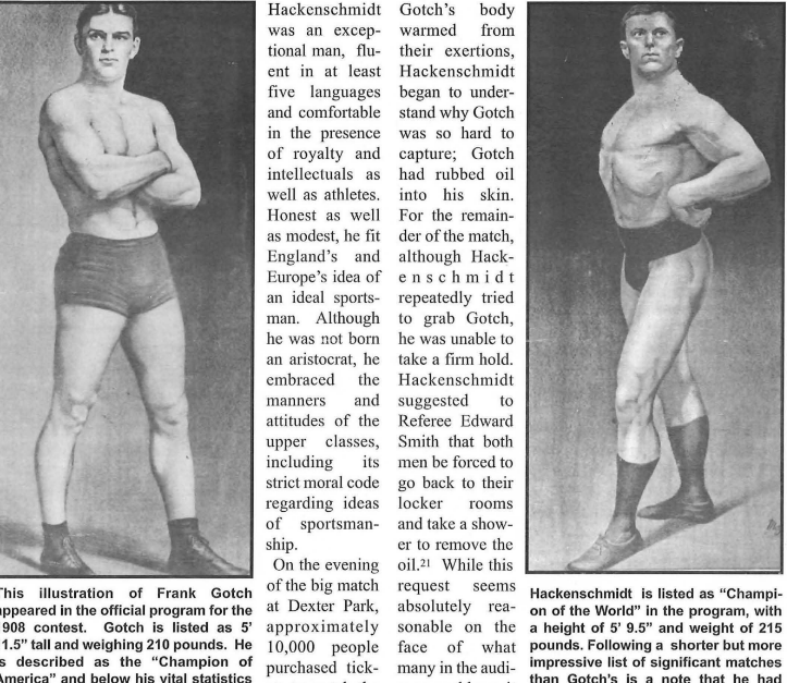 Hackenschmidt vs. Frank Gotch Iron Game History