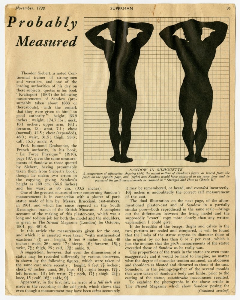 What Sandow Probably Measured continued