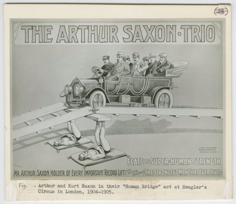 Arthur Saxon Trio human bridge feat