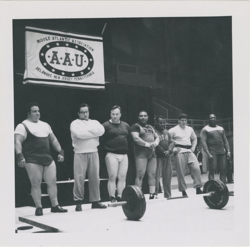 Photo of Paul Anderson and other men at a competition