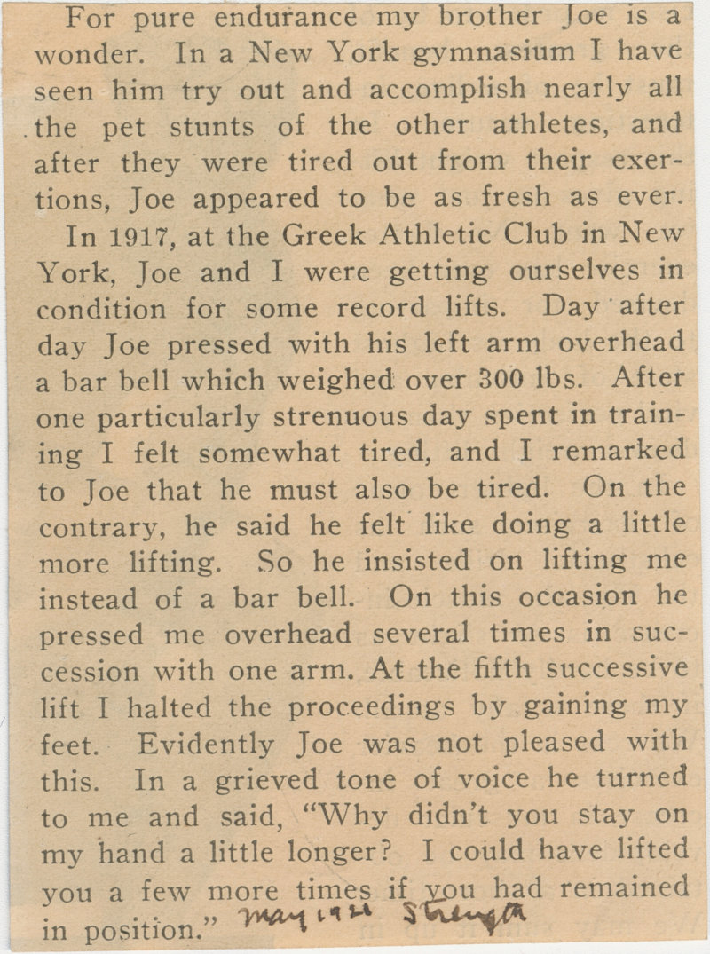 Clipping written by Adolph Nordquest