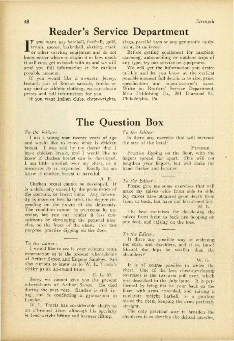 The Question Box; Have You Read Checkley's Book?
