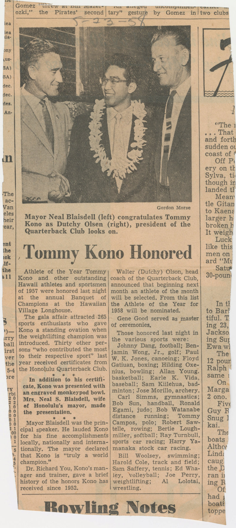 Tommy Kono Honored