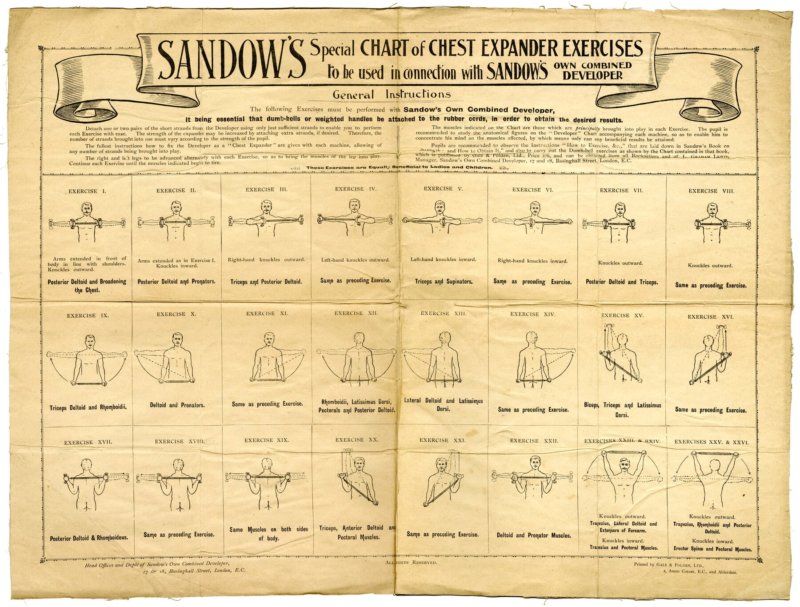Sandow's Special Chart of Chest Expander Exercises