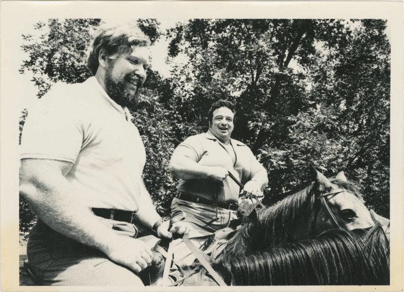 Photo of Paul Anderson Terry Todd riding horses