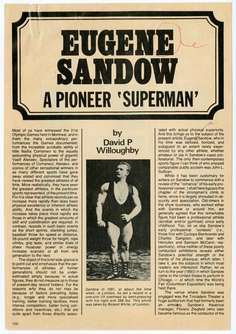 Eugen Sandow - A Pioneer Superman