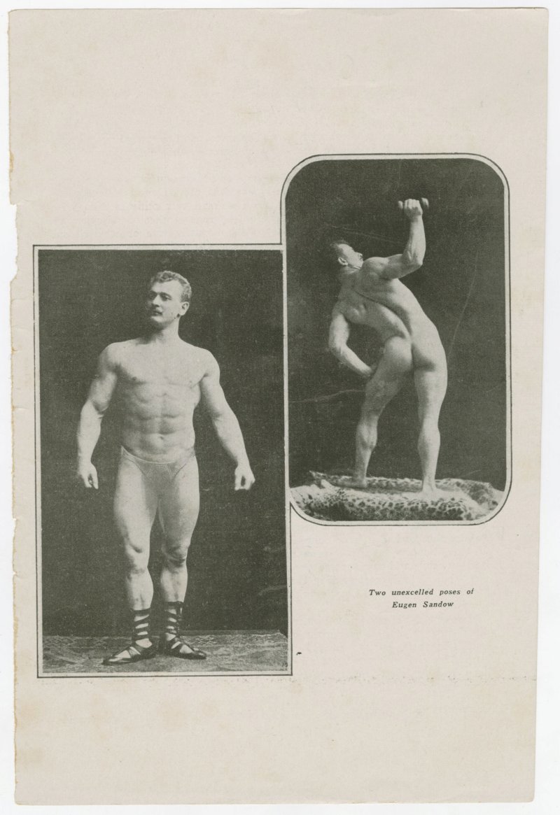 Two unexcelled poses of Eugen Sandow