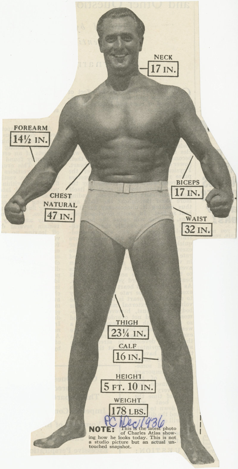 Latest Photo of Charles Atlas Showing How He Looks Today
