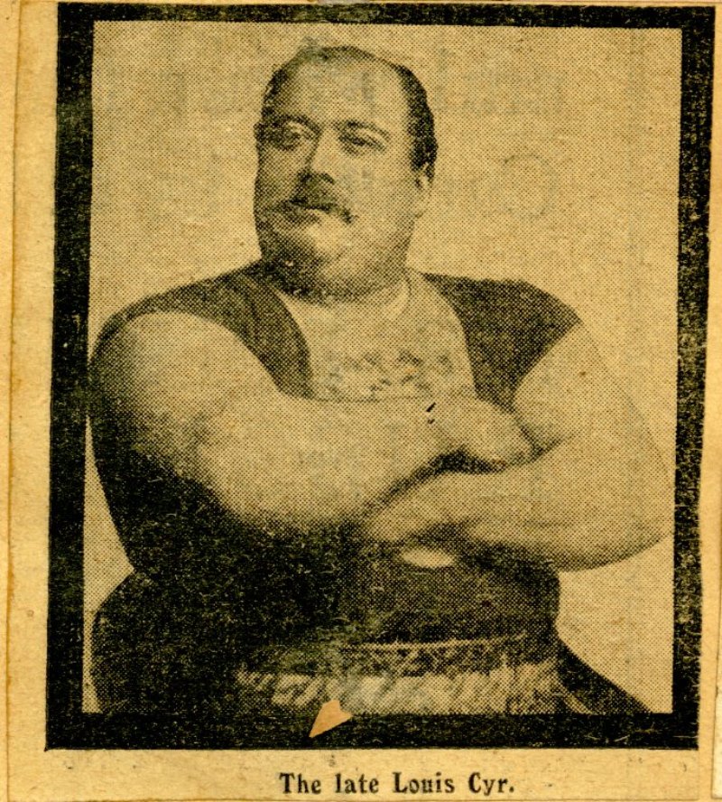 Page 9 detail - the late Louis Cyr