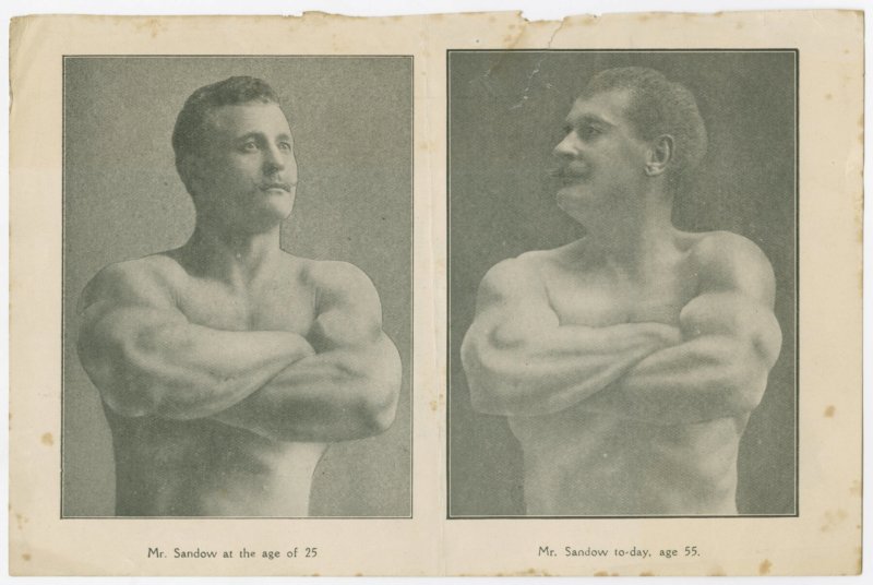 Eugen Sandow at age 25 and age 55