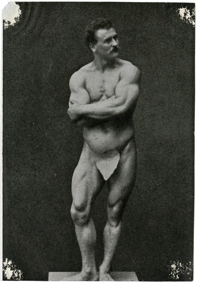 Sandow relaxed standing pose