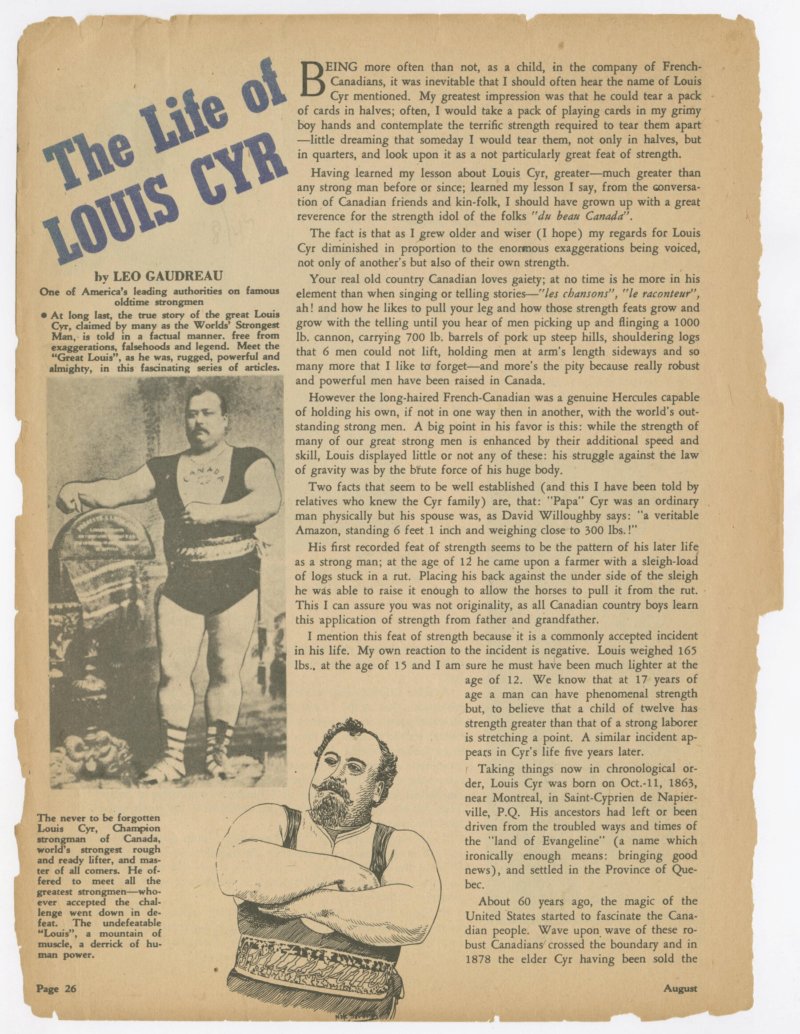 The Life of Louis Cyr