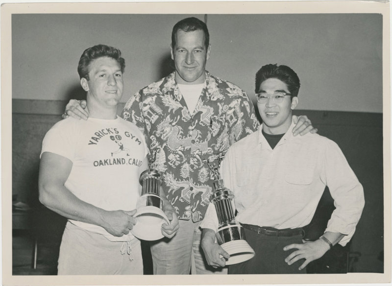Photo of John McCarty, Ed Yarick, and Tommy Kono