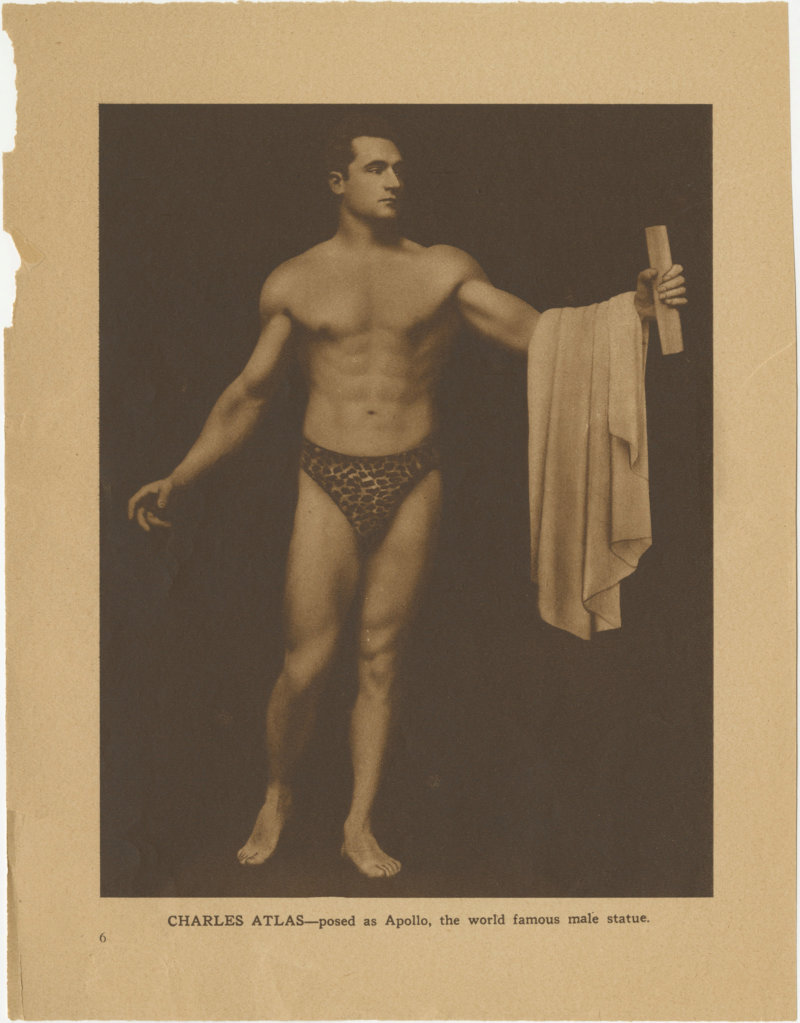Charles Atlas--posed as Apollo, the world famous male statue