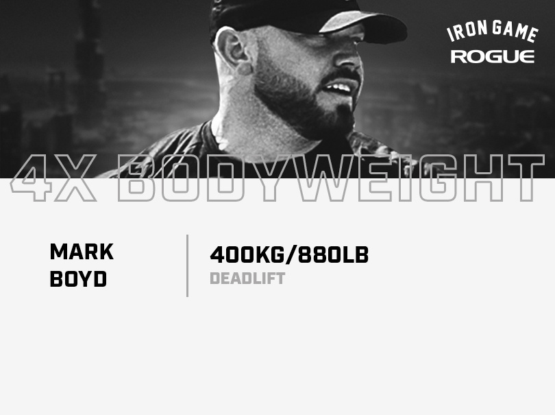 Full Live Stream Mark Boyd 4X Bodyweight Deadlift Attempt Rogue Fitness